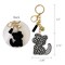 Wrapables Crystal Bling Key Chain Keyring with Tassel Car Purse Handbag Pendant, Exotic Cat